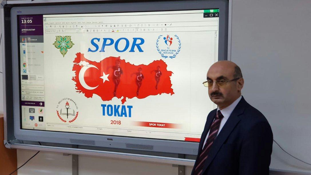 "SPOR TOKAT"  PROJESİNİN UYGULANMASI İÇİN	 İLÇEMİZDE START VERİLDİ.